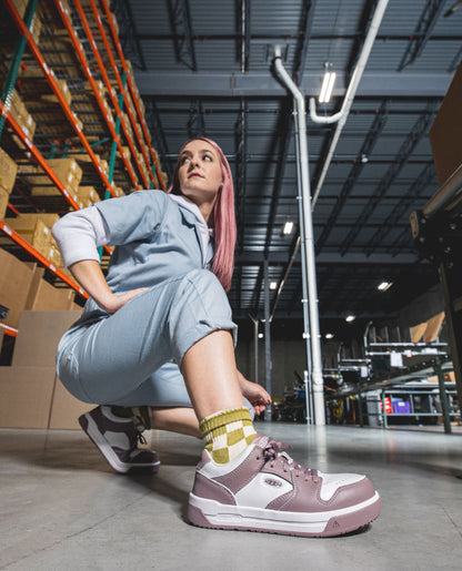 Women's Overton Work Shoe (Carbon Toe) Star White/Black - Keen
