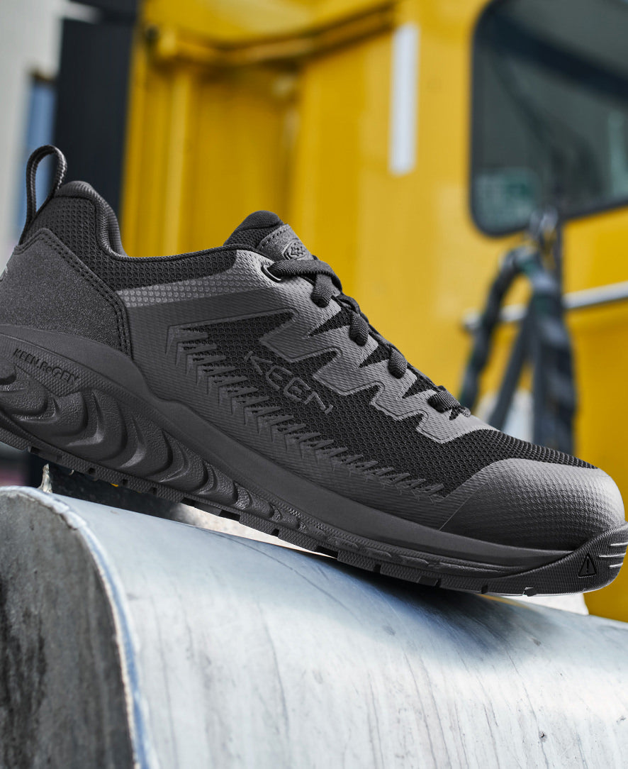 Women's Arvada ESD Work Sneaker (Carbon Toe) Black/Black - Keen