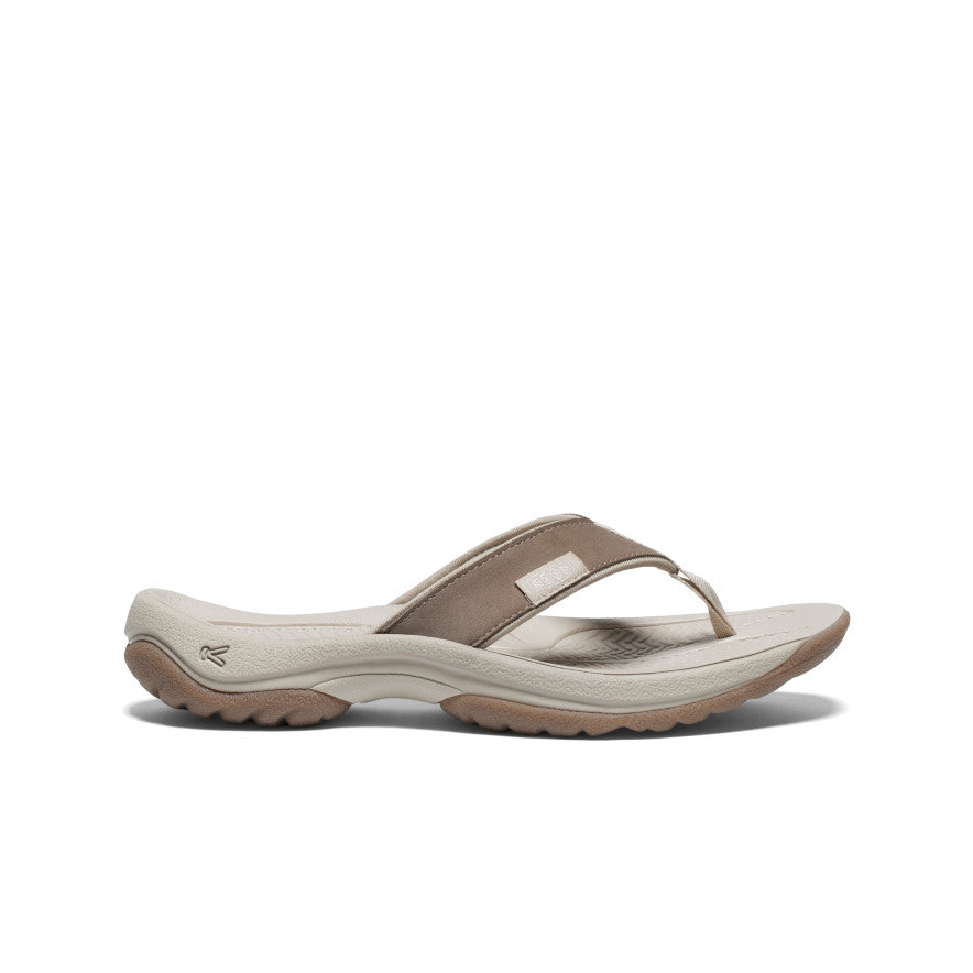 Women's Kona Leather Flip-Flop Brindle/Silver Birch - Keen