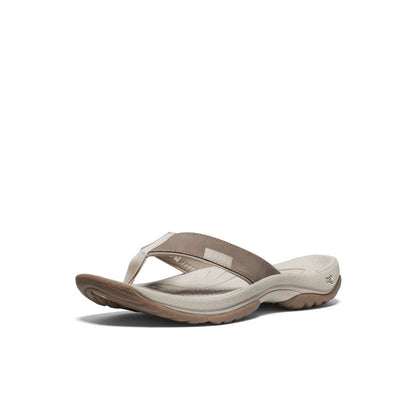 Women's Kona Leather Flip-Flop Brindle/Silver Birch - Keen