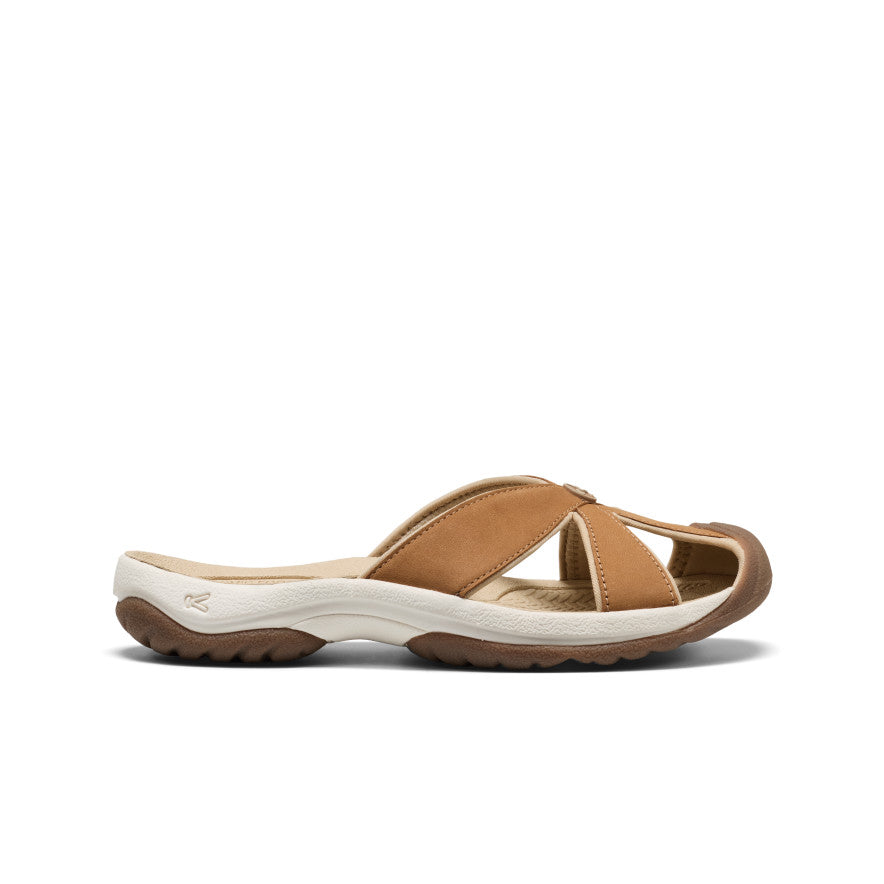 Women's Bali Leather Slide Sandal Chipmunk/Birch - Keen