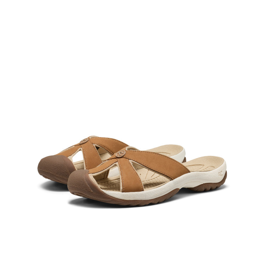 Women's Bali Leather Slide Sandal Chipmunk/Birch - Keen