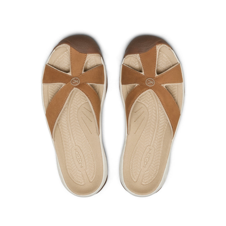 Women's Bali Leather Slide Sandal Chipmunk/Birch - Keen