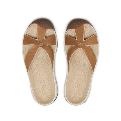 Women's Bali Leather Slide Sandal Chipmunk/Birch - Keen