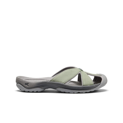 Women's Bali Leather Slide Sandal Lily Pad/Steel Grey - Keen