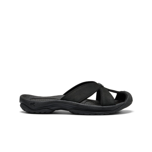 Women's Bali Leather Slide Sandal Black/Black - Keen