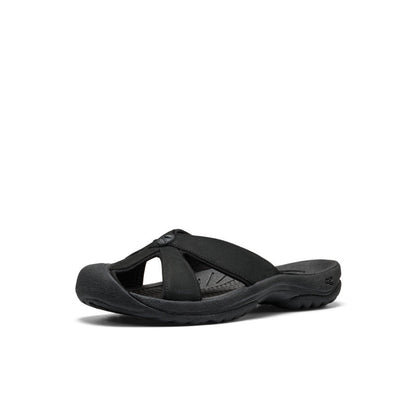 Women's Bali Leather Slide Sandal Black/Black - Keen
