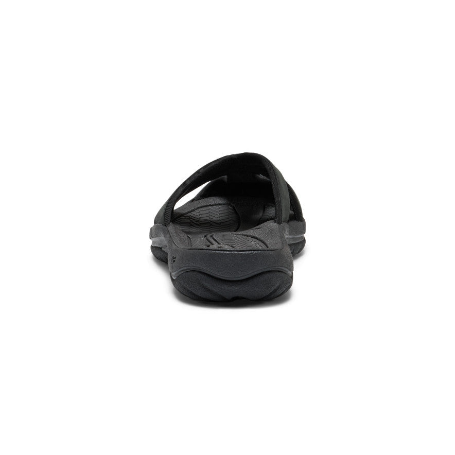 Women's Bali Leather Slide Sandal Black/Black - Keen