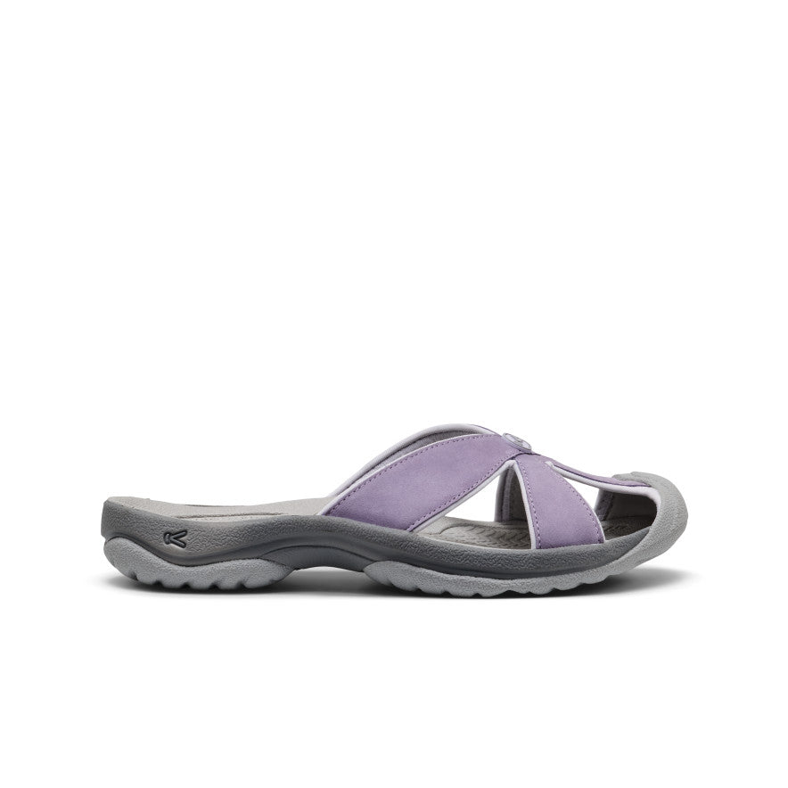 Women's Bali Leather Slide Sandal Purple Haze/Steel Grey - Keen