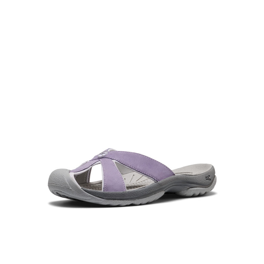 Women's Bali Leather Slide Sandal Purple Haze/Steel Grey - Keen