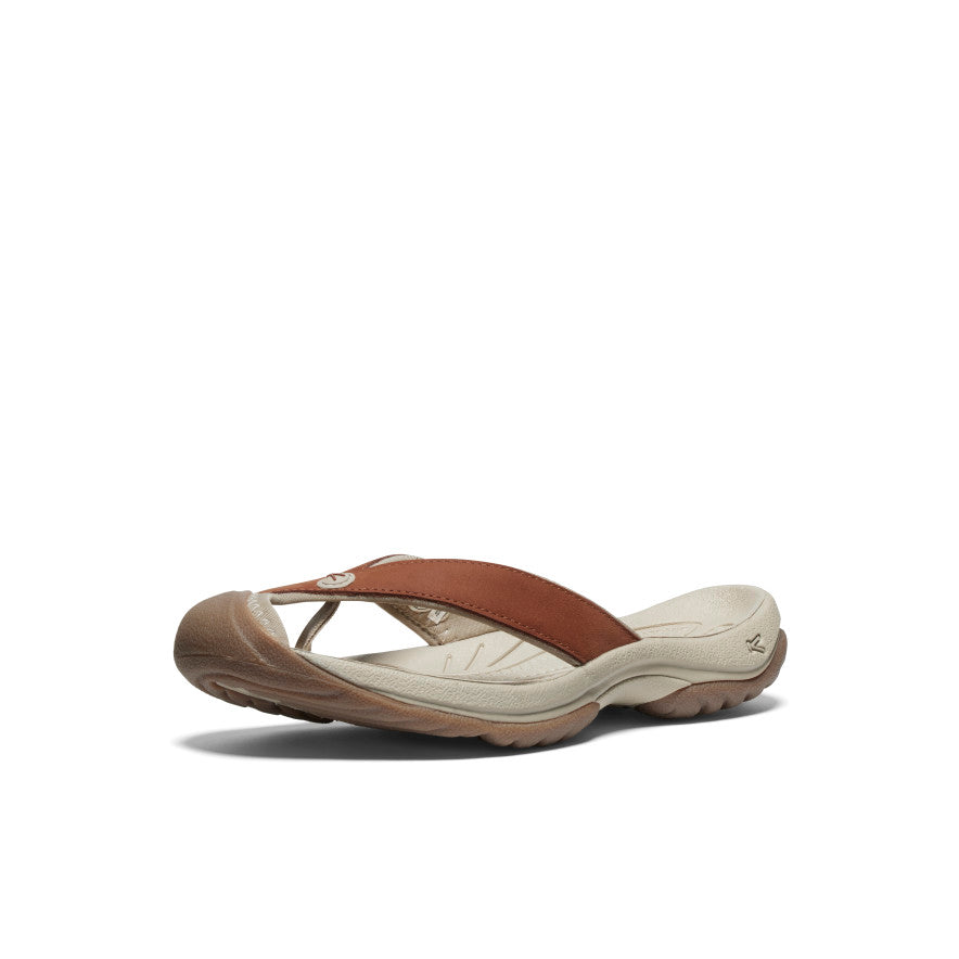 Women's Waimea Leather Flip-Flop Sorrel Horse/Plaza Taupe - Keen
