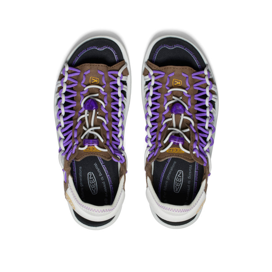 Women's UNEEK II Open Toe x emmi Dark Earth/Tillandsia Purple - Keen