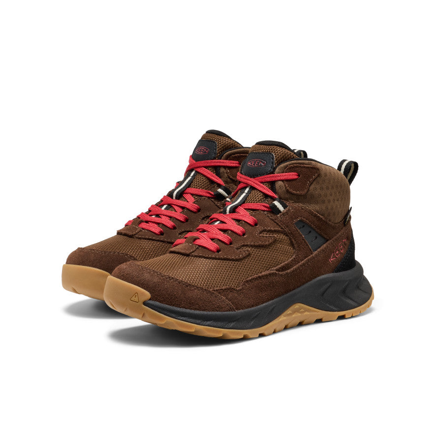 Big Kids' Hightrail Waterproof Hiking Boot Dark Earth/Garnet - Keen