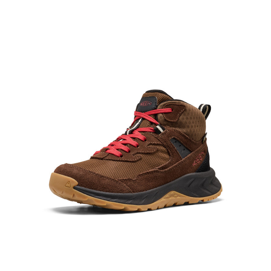 Big Kids' Hightrail Waterproof Hiking Boot Dark Earth/Garnet - Keen