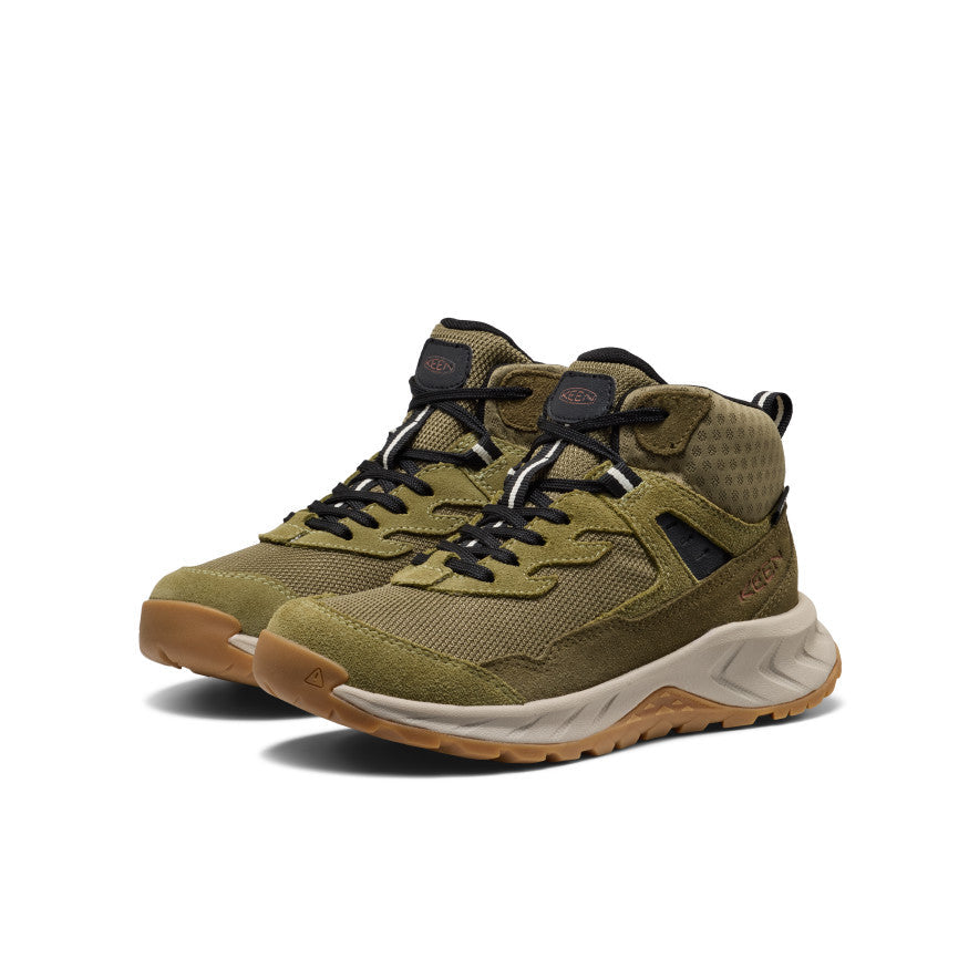 Big Kids' Hightrail Waterproof Hiking Boot Dark Olive/Martini Olive - Keen