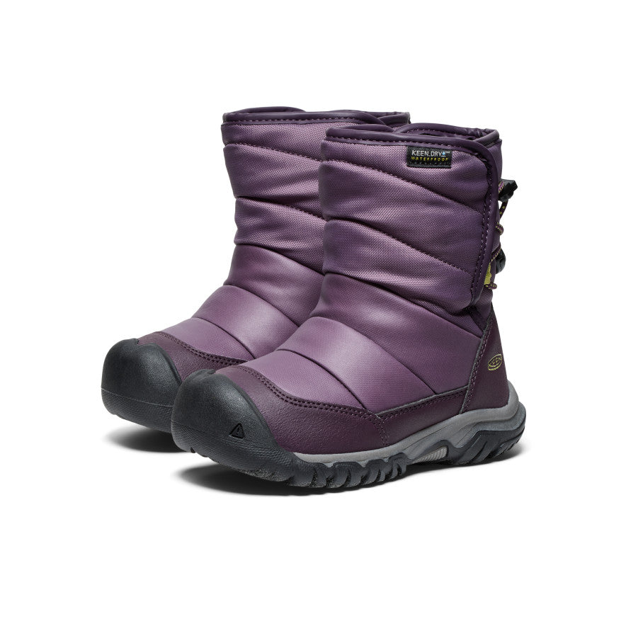 Little Kids' Puffrider Waterproof Winter Boot Black Plum/Daiquiri Green - Keen