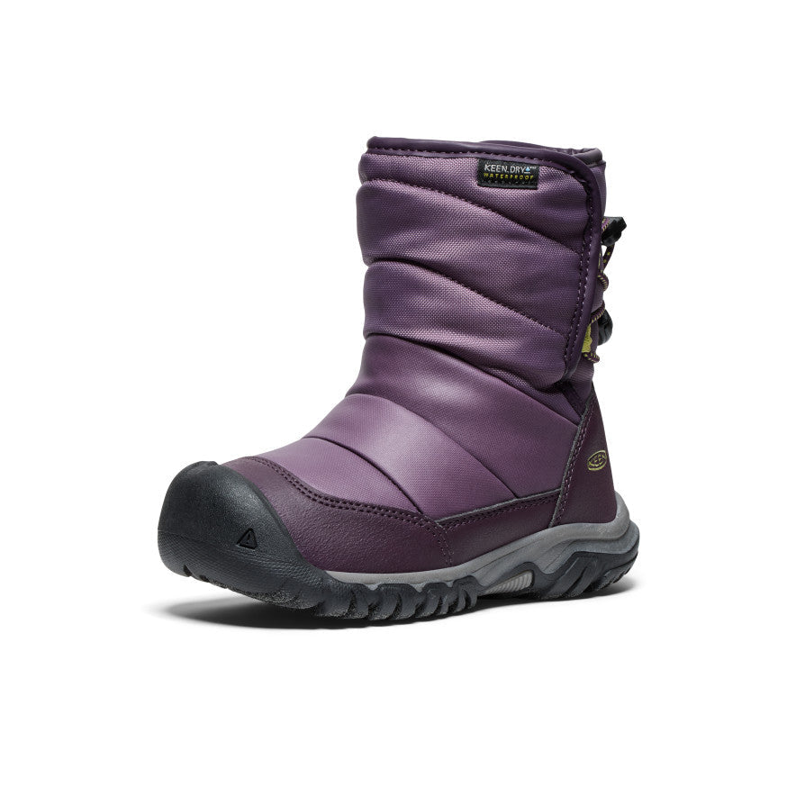 Little Kids' Puffrider Waterproof Winter Boot Black Plum/Daiquiri Green - Keen