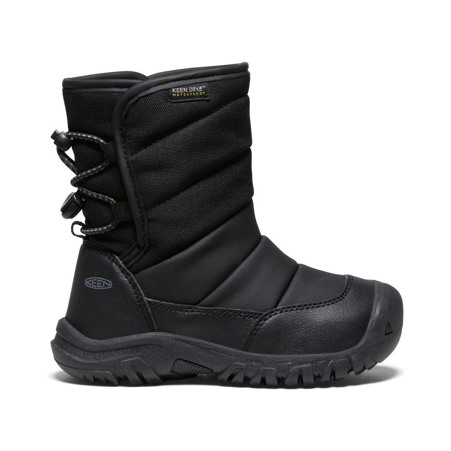Little Kids' Puffrider Waterproof Winter Boot Black/Steel Grey - Keen