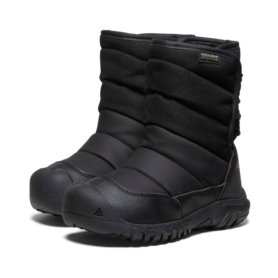 Little Kids' Puffrider Waterproof Winter Boot Black/Steel Grey - Keen