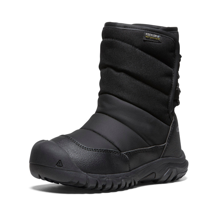 Little Kids' Puffrider Waterproof Winter Boot Black/Steel Grey - Keen