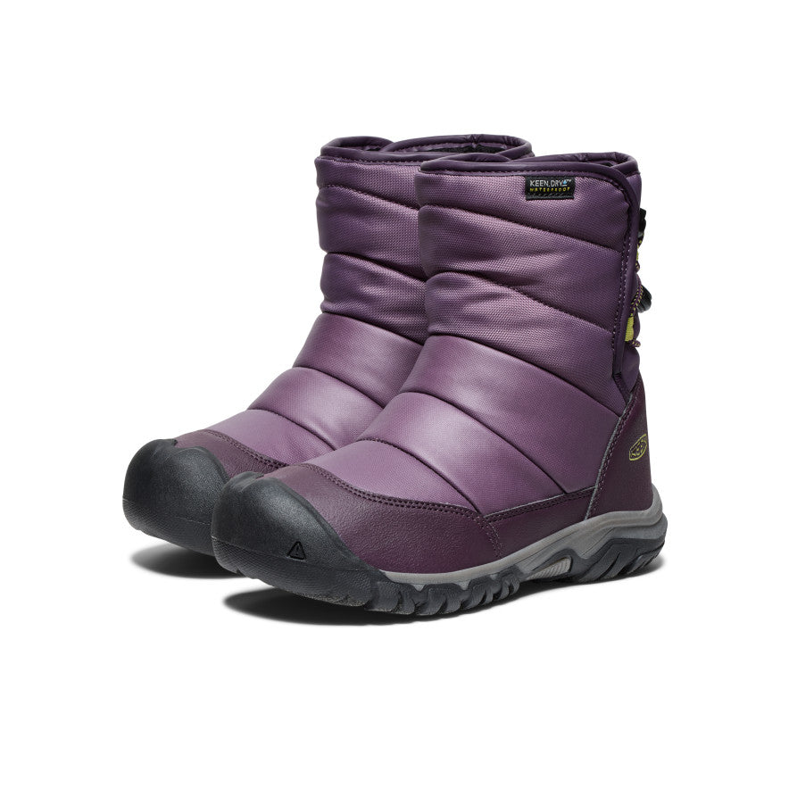Big Kids' Puffrider Waterproof Winter Boot Black Plum/Daiquiri Green - Keen