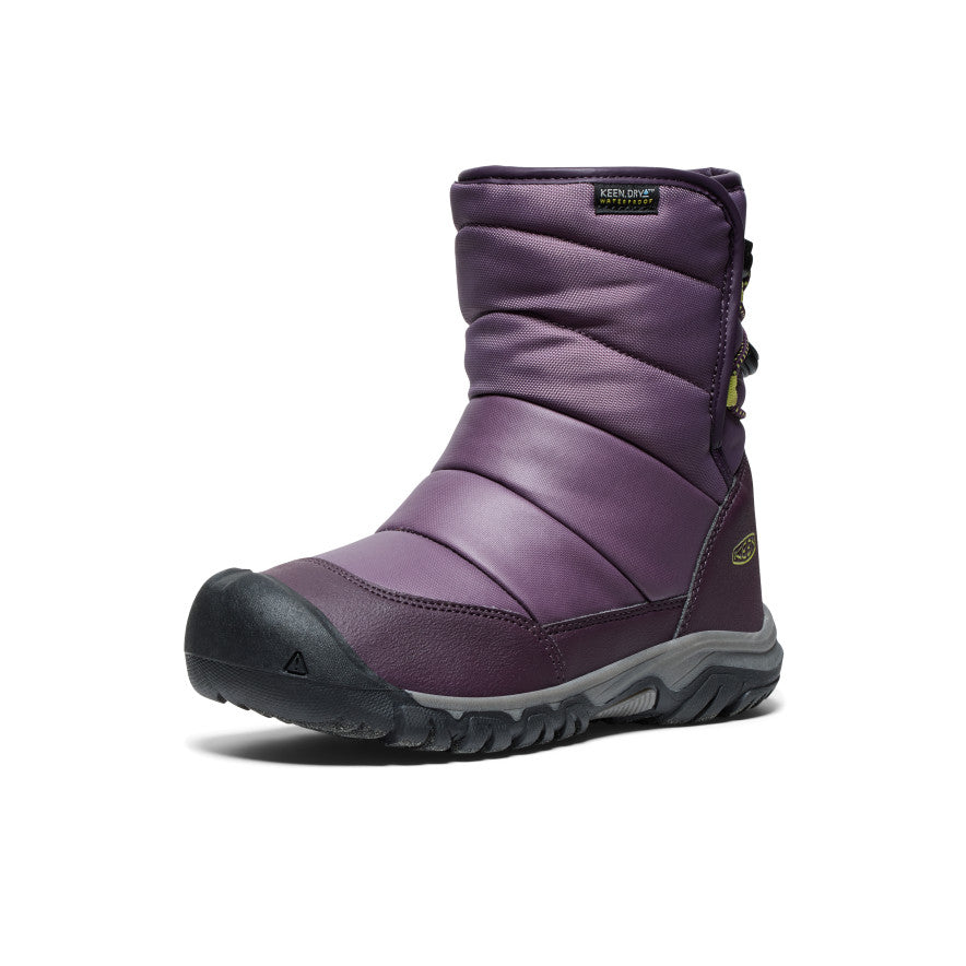 Big Kids' Puffrider Waterproof Winter Boot Black Plum/Daiquiri Green - Keen