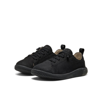 Little Kids' KNX Leather Sneaker Triple Black - Keen