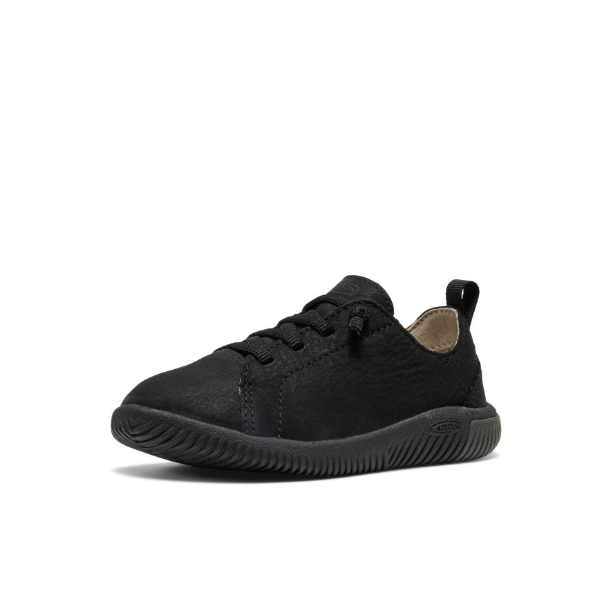 Little Kids' KNX Leather Sneaker Triple Black - Keen
