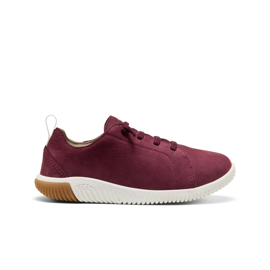 Big Kids' KNX Leather Sneaker Fig/Star White - Keen