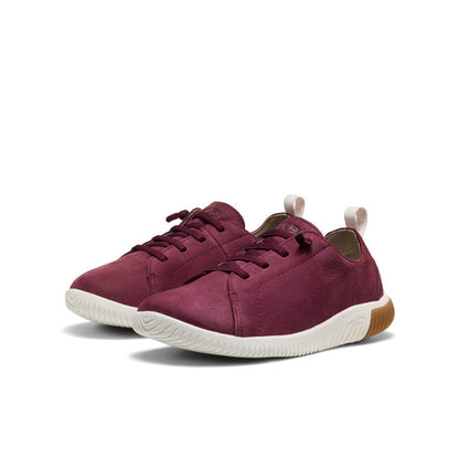 Big Kids' KNX Leather Sneaker Fig/Star White - Keen
