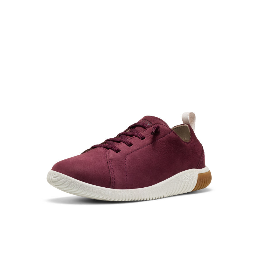 Big Kids' KNX Leather Sneaker Fig/Star White - Keen