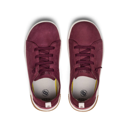 Big Kids' KNX Leather Sneaker Fig/Star White - Keen