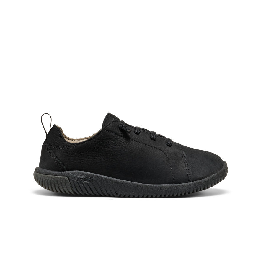 Big Kids' KNX Leather Sneaker Triple Black - Keen