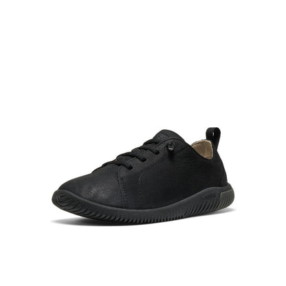 Big Kids' KNX Leather Sneaker Triple Black - Keen