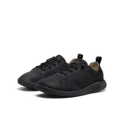 Big Kids' KNX Leather Sneaker Triple Black - Keen