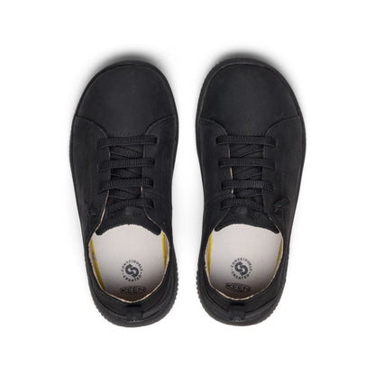 Big Kids' KNX Leather Sneaker Triple Black - Keen
