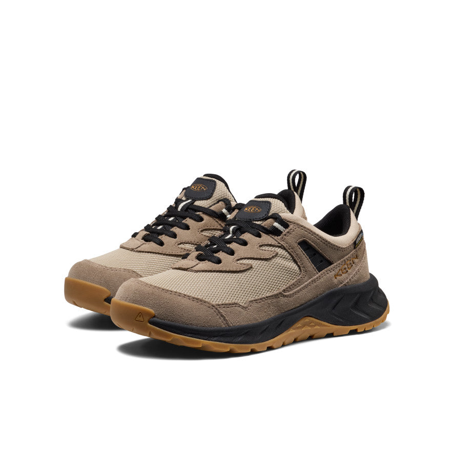 Big Kids' Hightrail Waterproof Hiking Shoe Brindle/Oak Buff - Keen