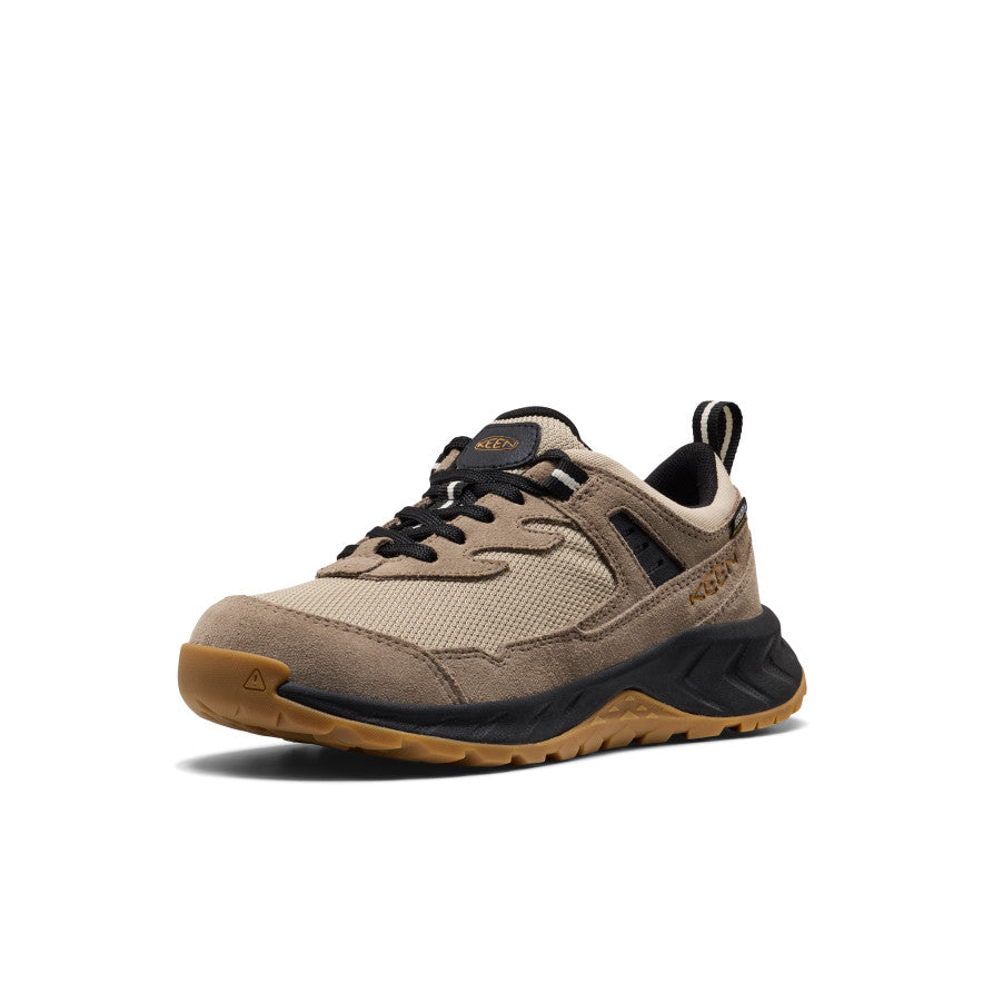 Big Kids' Hightrail Waterproof Hiking Shoe Brindle/Oak Buff - Keen