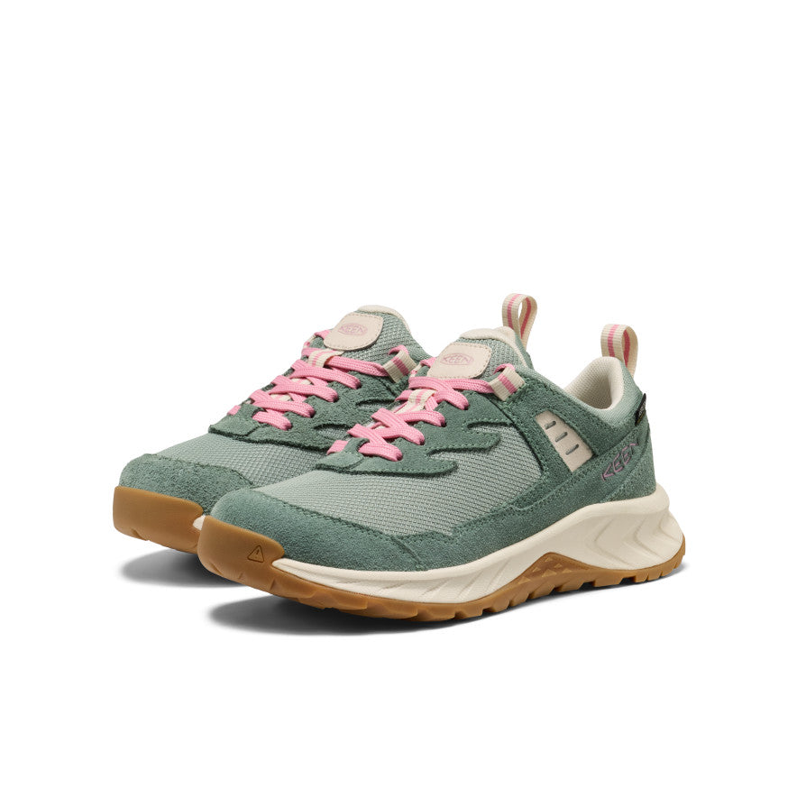 Big Kids' Hightrail Waterproof Hiking Shoe Lily Pad/Cashmere Rose - Keen