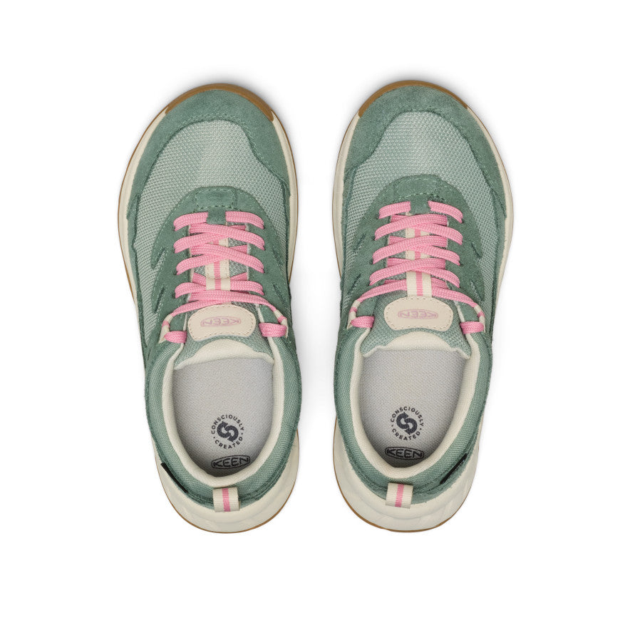 Big Kids' Hightrail Waterproof Hiking Shoe Lily Pad/Cashmere Rose - Keen