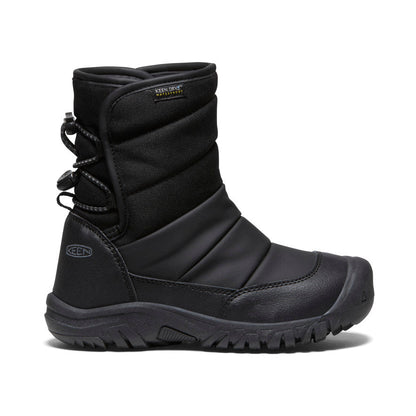Big Kids' Puffrider Waterproof Winter Boot Black/Steel Grey - Keen