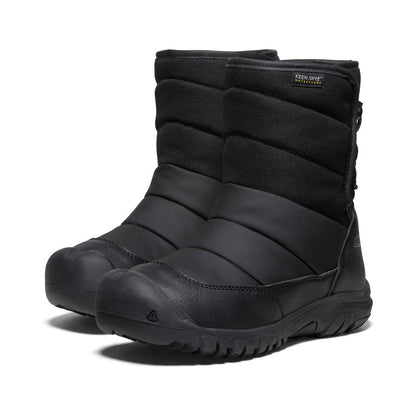 Big Kids' Puffrider Waterproof Winter Boot Black/Steel Grey - Keen