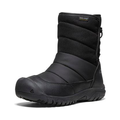 Big Kids' Puffrider Waterproof Winter Boot Black/Steel Grey - Keen